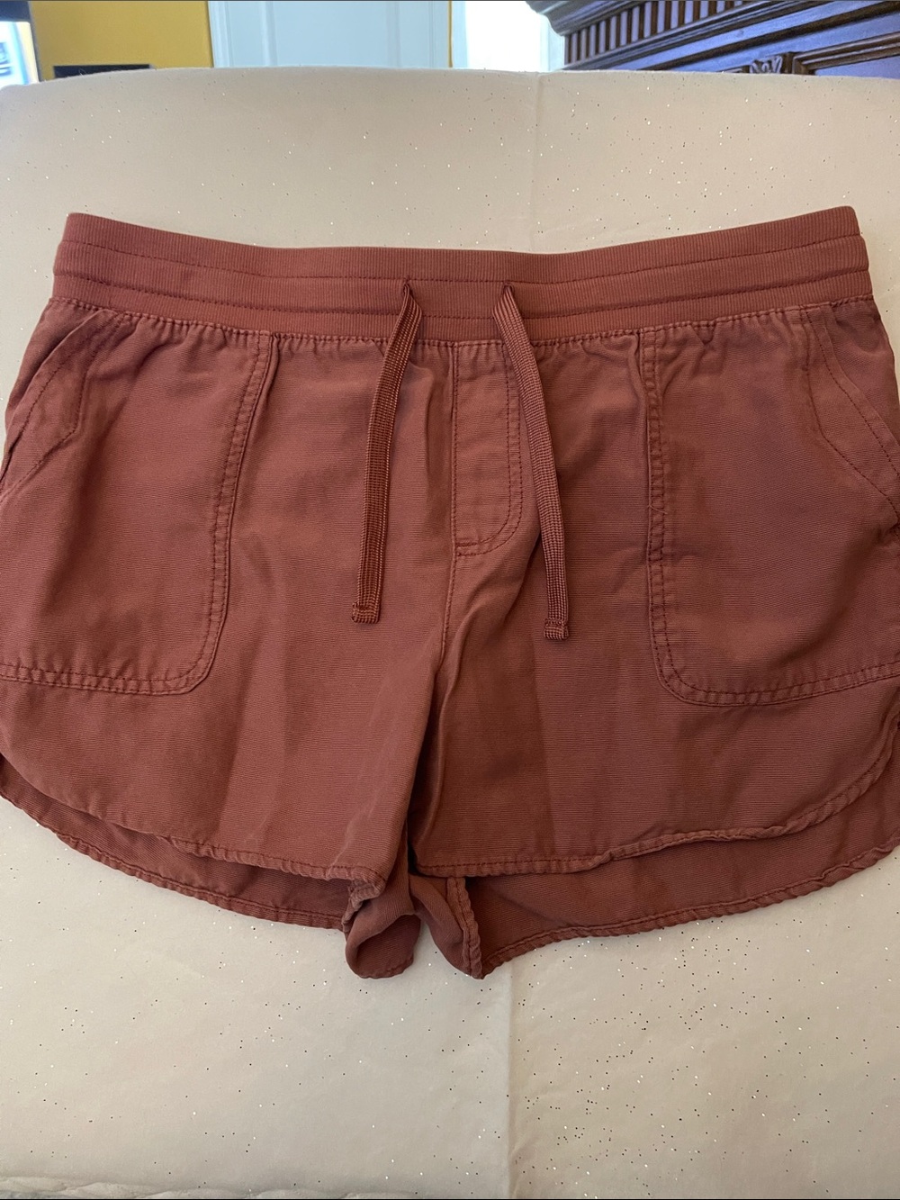 Maurices Burnt Sienna Ribbed Waistband shorts - Picture 1 of 6